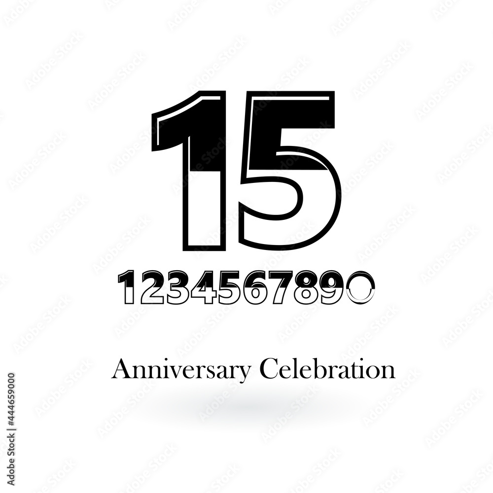 15 Year Anniversary Logo Vector Template Design Illustration 15 Year Anniversary Logo Vector Template Design Illustration