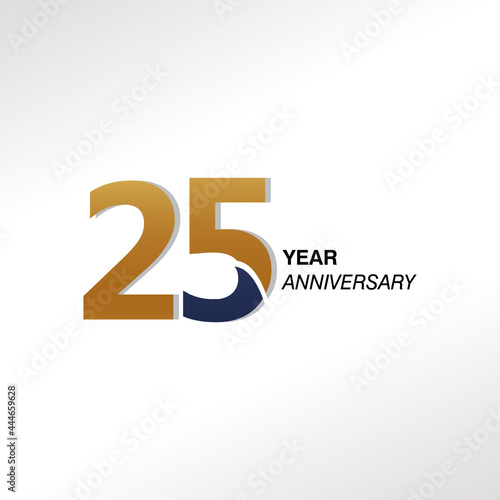 Free Download 25 Year Anniversary Logo Vector Template Design Illustration - GFXLoad