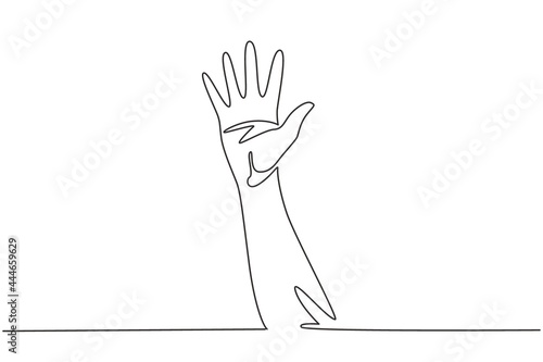 Single continuous line drawing