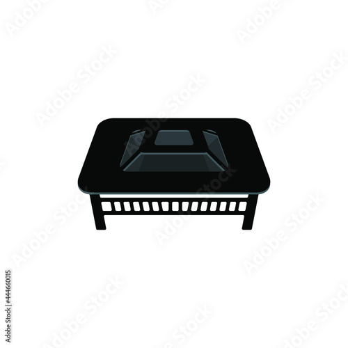 fire pit outdoor or camp fire on white