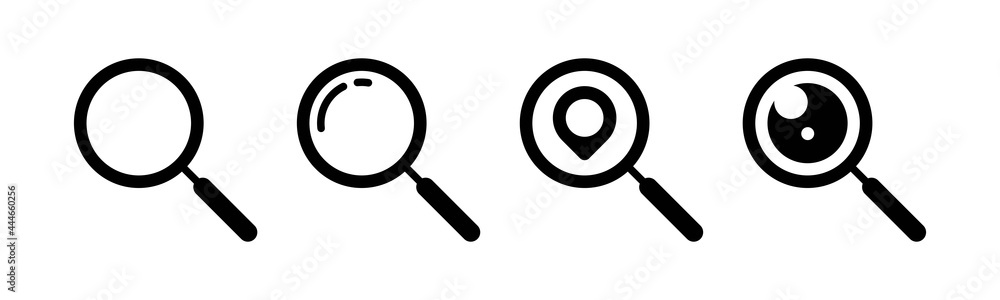 Vector graphic of search icon collection Vector graphic of search icon collection