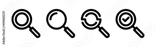 Vector graphic of search icon collection
