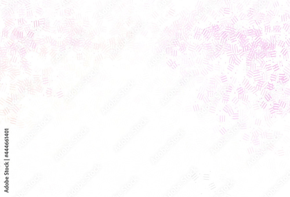 Light Pink, Yellow vector background with straight lines, dots.