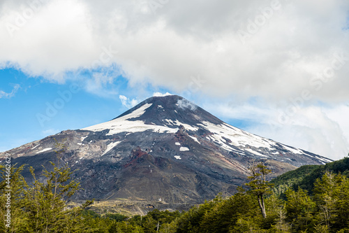 View to Villarrica Volcano  Pucon  Chile.