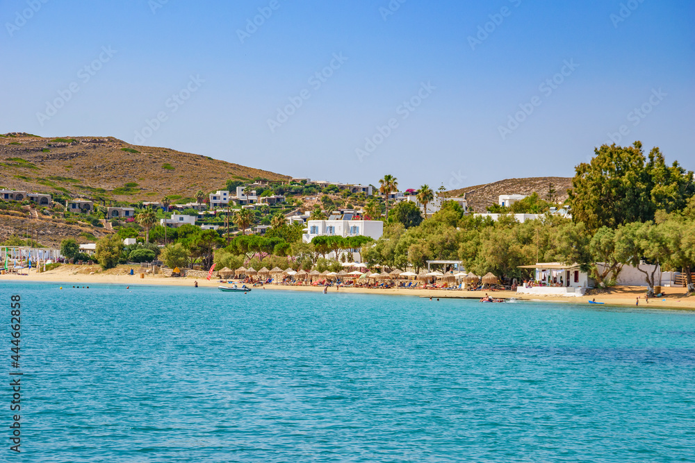 The famous Marcello beach in Paros island, Cyclades, Greece.