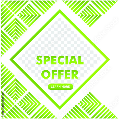 special offer promotion post design. social media post template. ready use vector design template.