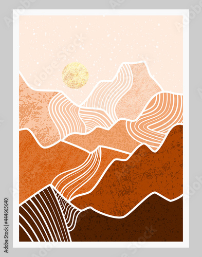Abstract mountain landscape, natural landscape background.