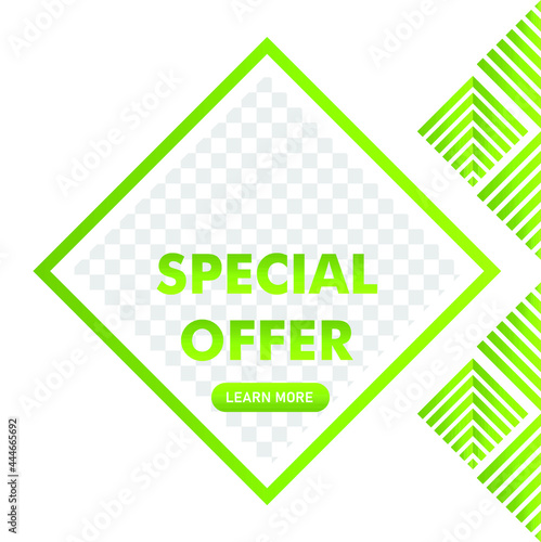 special offer promotion post design. social media post template. ready use vector design template.