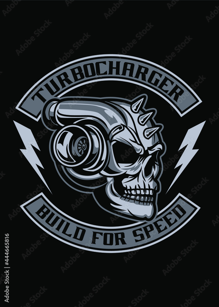 Obraz premium METAL SKULL TURBO CHARGER