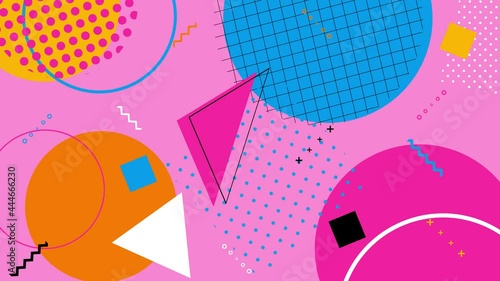 Abstract colorful geometric pattern graphic trendy textile background