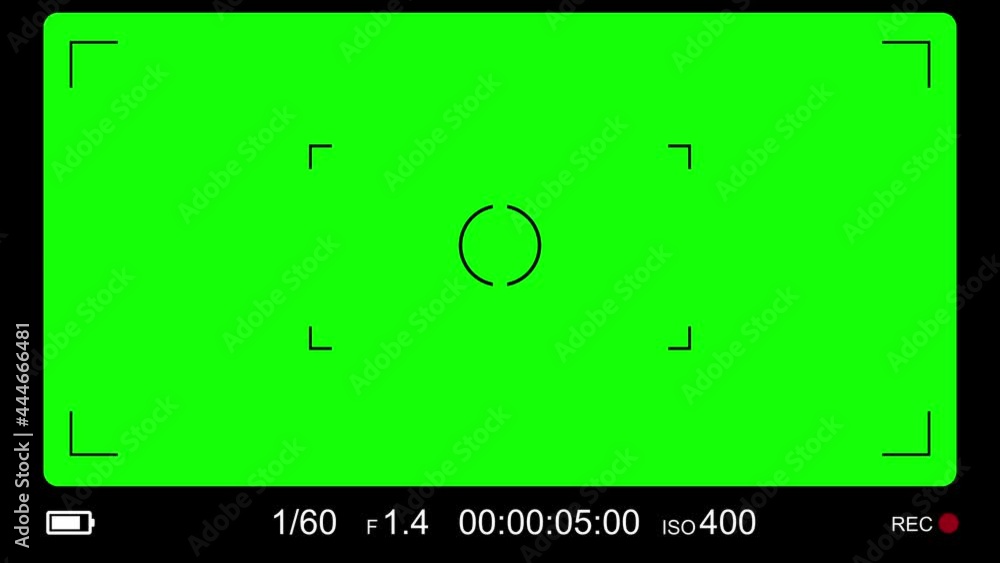 Chroma Key and green screen background. Hand drawn video camera