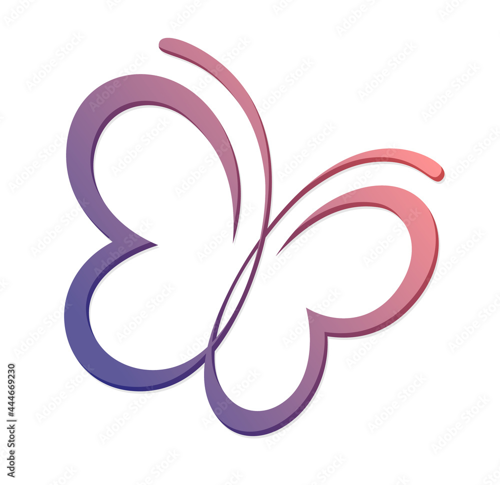 The Symbol of stylized flying butterfly. The Symbol of stylized flying butterfly.