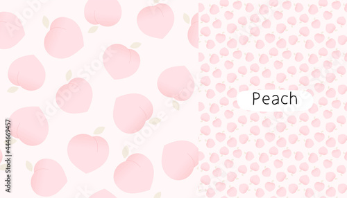 Peach seamless pattern design template.