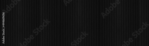 Panorama of Black Corrugated metal background and texture surface or galvanize steel