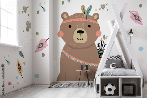 Interior of modern children...