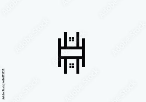 Home H Letter Logo and Real Estate Design Vector. House and Creative Alphabet Letters icon Illustration