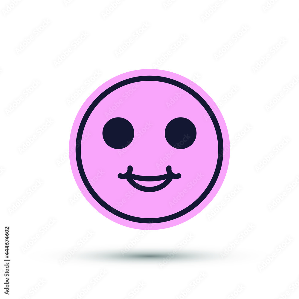 Isolated vector illustration of facial expression on white background. Isolated vector illustration of facial expression on white background.