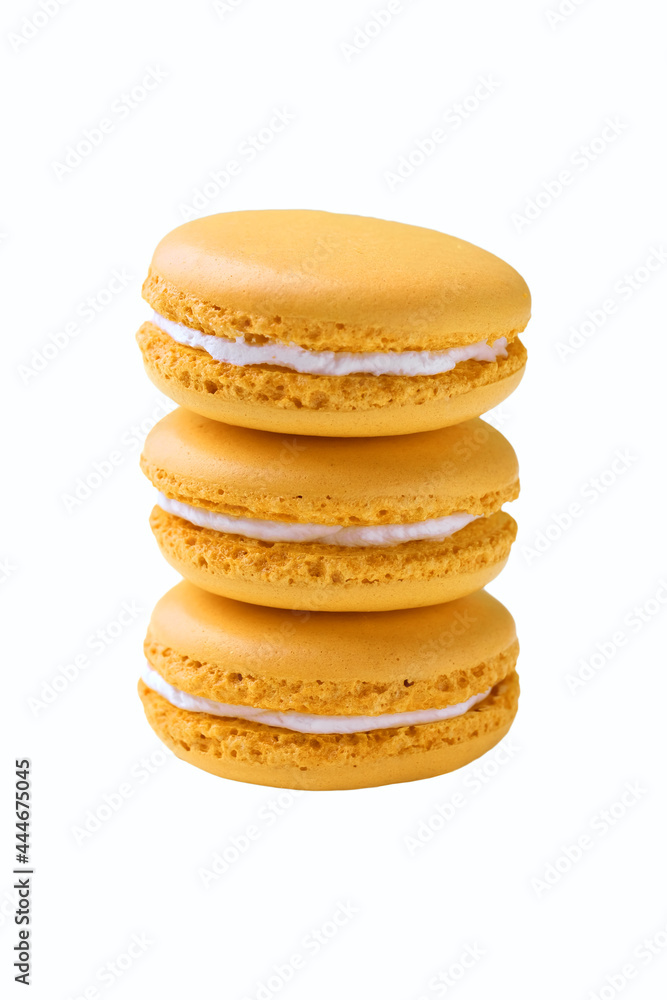 French dessert macaroon isolated on white. Copyspace French dessert macaroon isolated on white. Copyspace