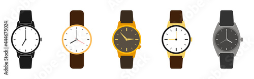 A set of classic watches. Vector illustration.