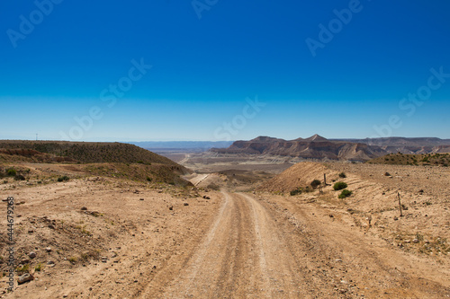 Dirt road entering the desert in Israel