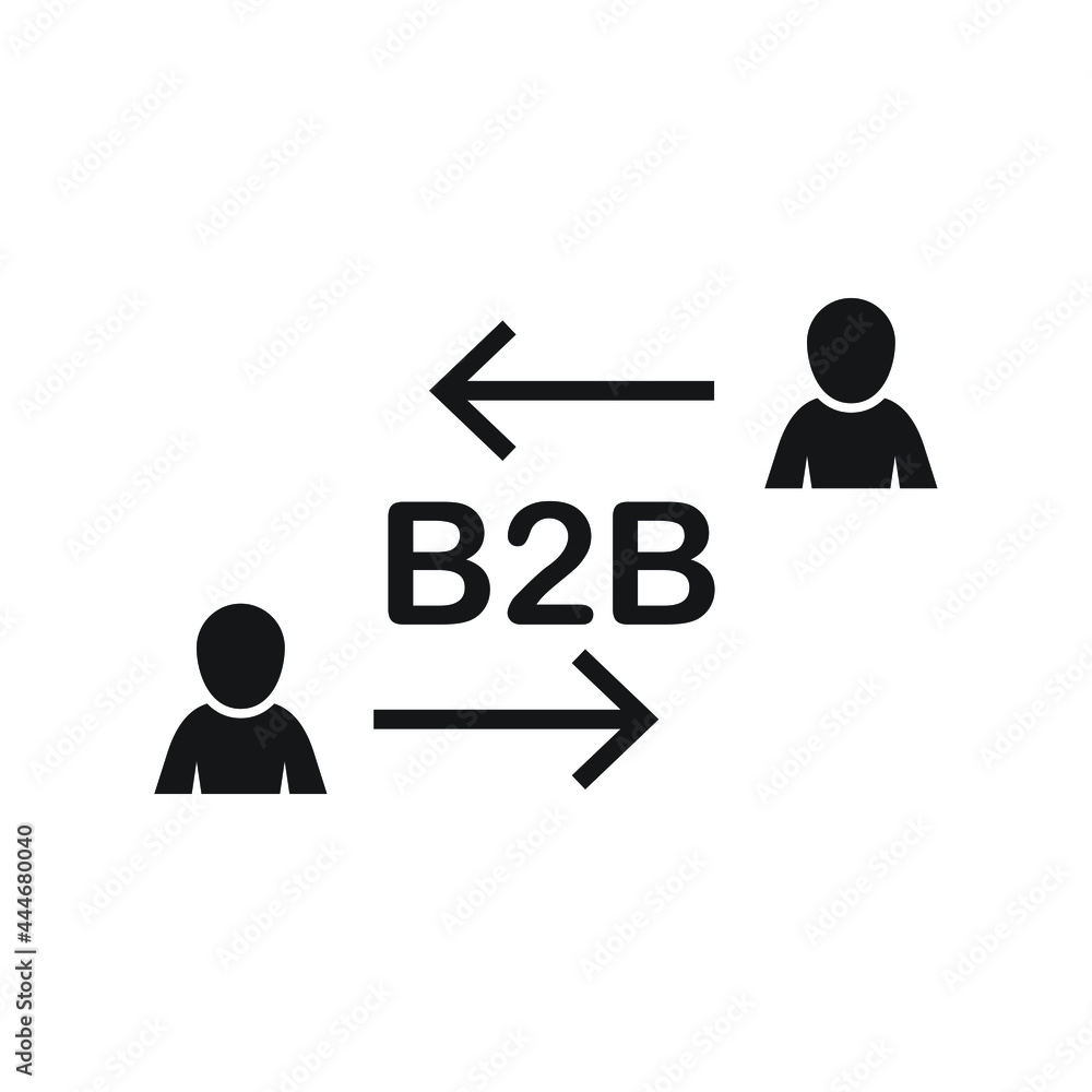 B2B icon design vector illustration B2B icon design vector illustration