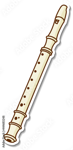 Sticker flute musical instrument