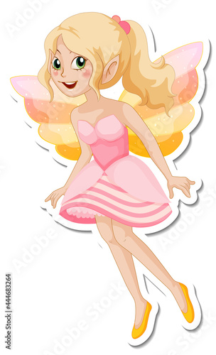 Beautiful fairy cartoon character sticker