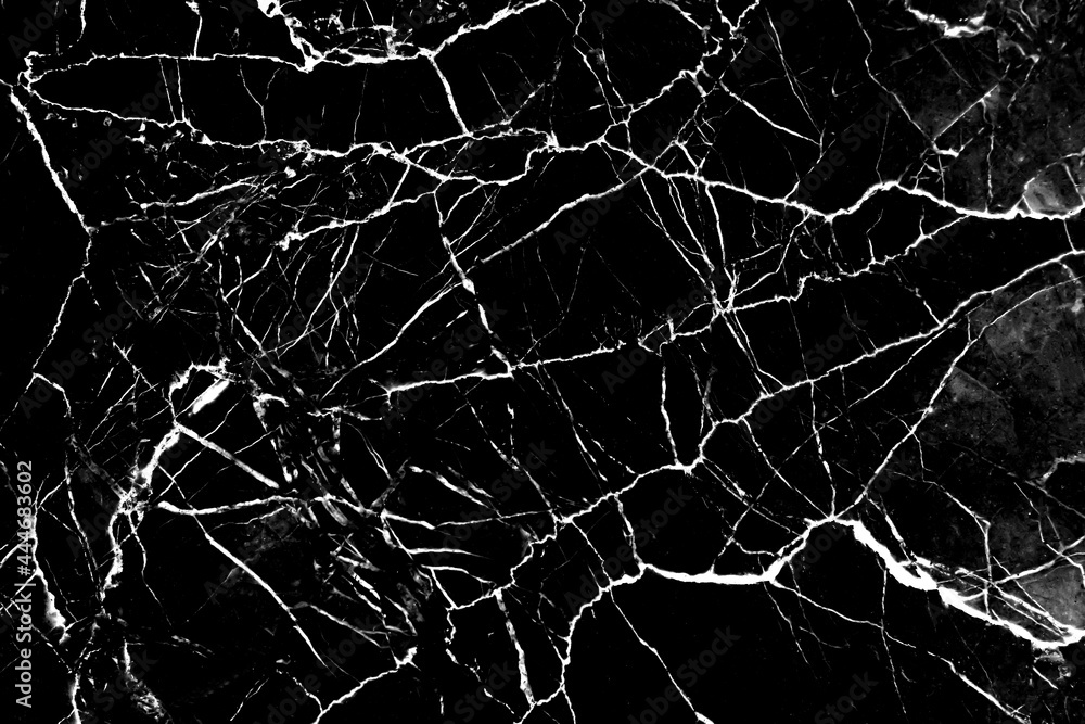 White and black marble background with lightning vein seamless patterns