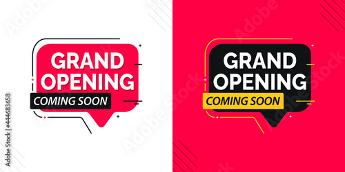 Grand opening. coming soon banner template.