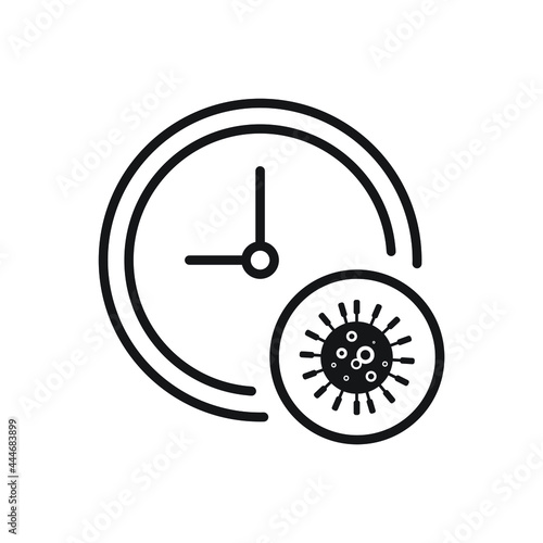 Coronavirus incubation period icon design vector illustration