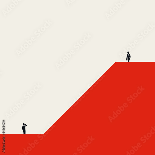 Business growth and leadership vector concept. Symbol of career progress, promotion, future. Minimal illustration.