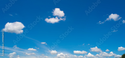 blue sky with beautiful cloud. landscape summer background. © chathuporn