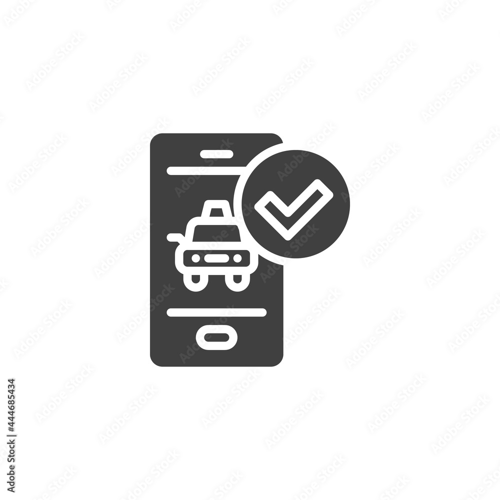 Mobile taxi order vector icon Mobile taxi order vector icon