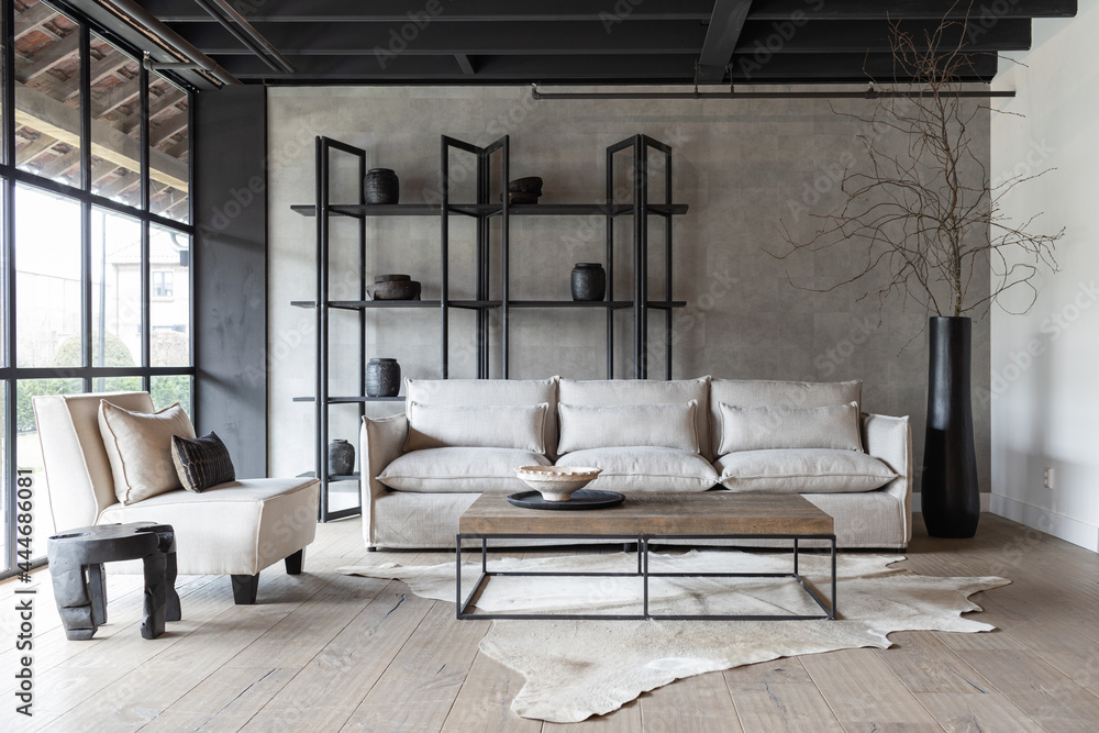 Fotka „Rustic Wasabi living room African Style“ ze služby Stock | Adobe  Stock