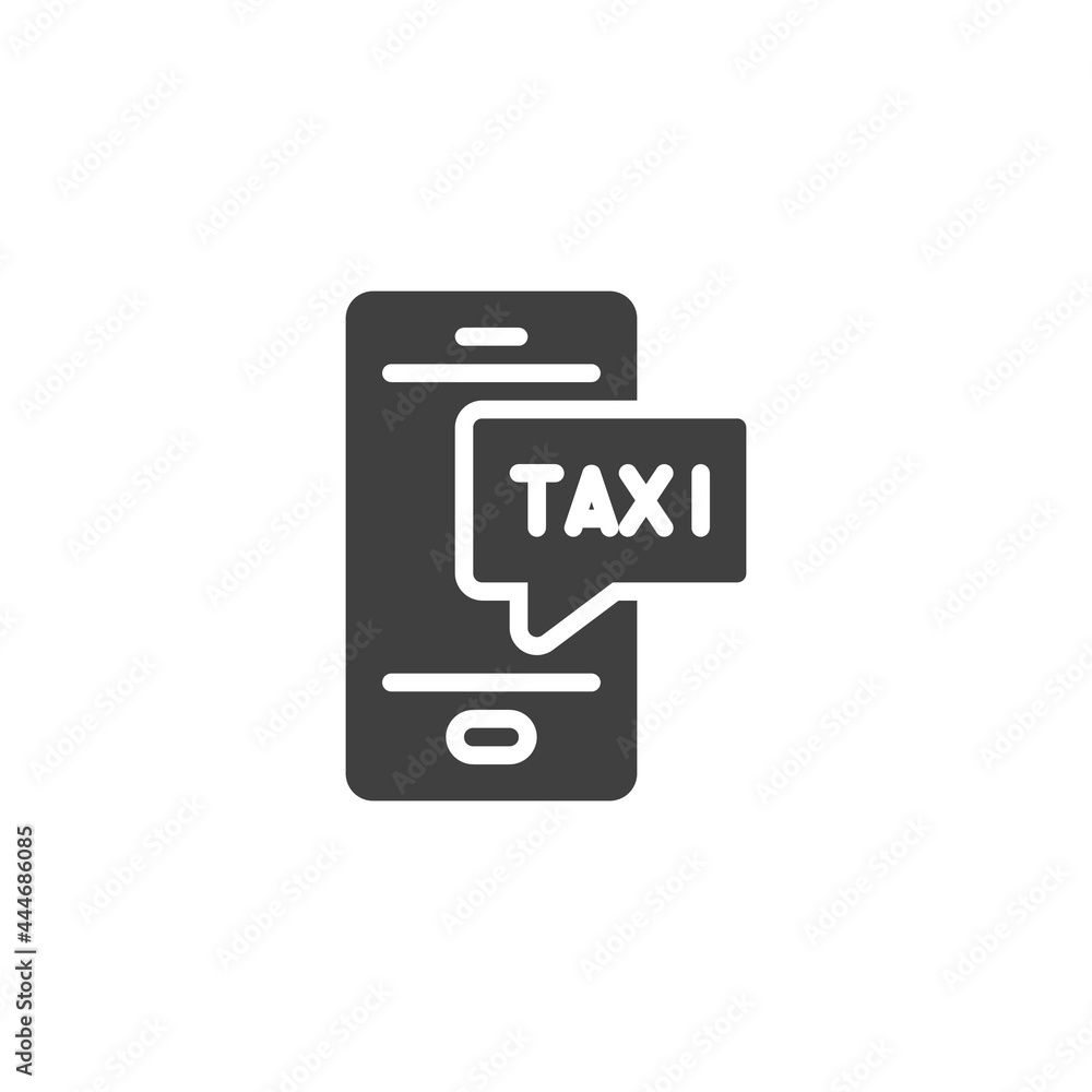Mobile taxi service vector icon Mobile taxi service vector icon