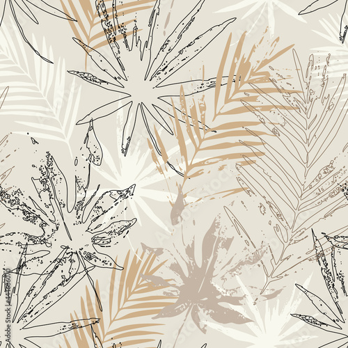 Tropics paradise vector illustration for summer fashion, swimwear, textile, wallpaper