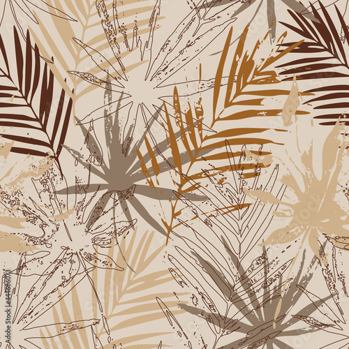 Tropics paradise vector illustration for summer fashion, swimwear, textile, w...