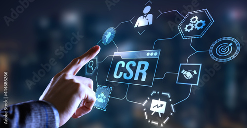 Internet, business, Technology and network concept. CSR abbreviation, modern technology concept