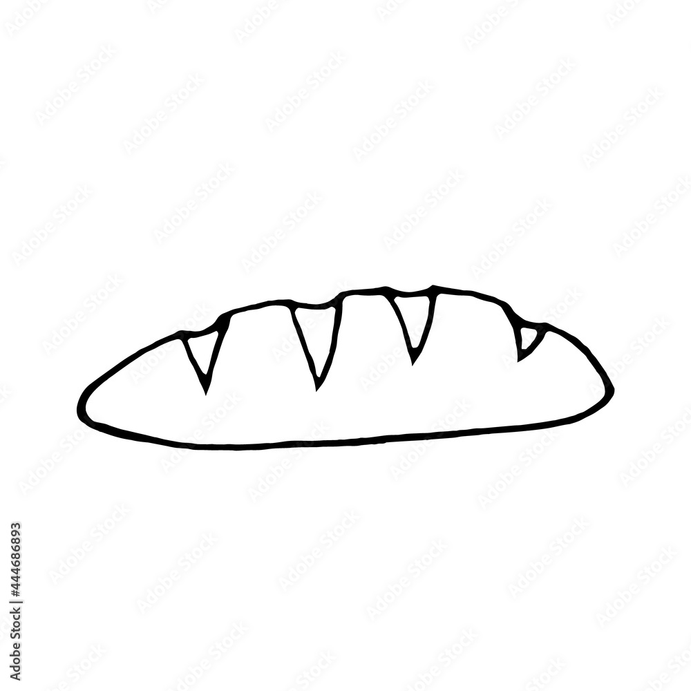 One whole loaf ON A WHITE BACKGROUND.Vector CONFECTIONERY CAN be used in confectionery designs, packaging. One whole loaf ON A WHITE BACKGROUND.Vector CONFECTIONERY CAN be used in confectionery designs, packaging.