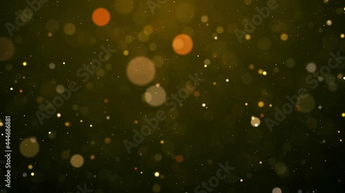 Gold glitter falling elegant awards motion background, looped.