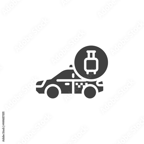 Taxi baggage delivery vector icon