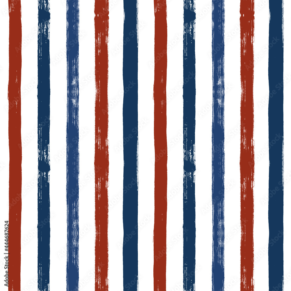 Stripes seamless pattern, red and blue patriotic striped vector background, american watercolor brush strokes. USA colors grunge stripes Stripes seamless pattern, red and blue patriotic striped vector background, american watercolor brush strokes. USA colors grunge stripes