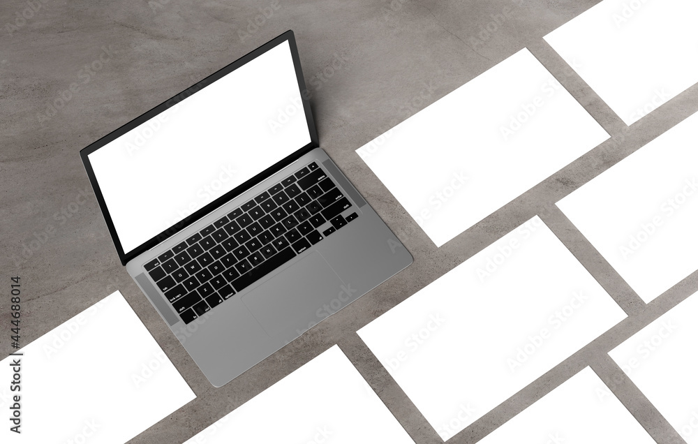 Isolated Devices Mockup - 3d rendering.