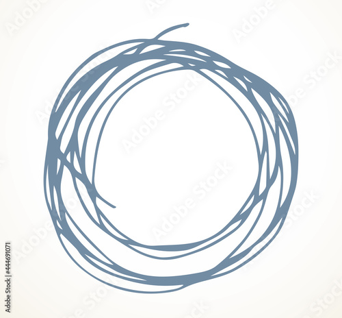 Round tangle frame. Vector drawing