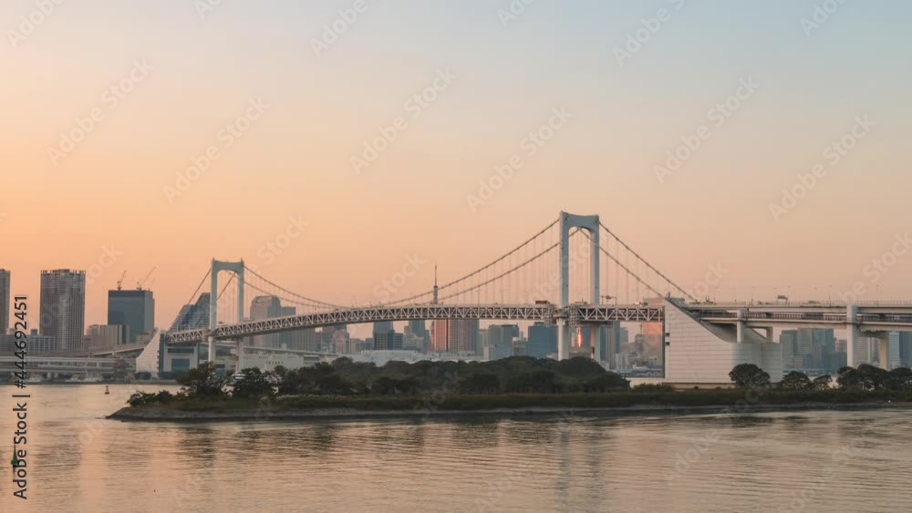 Tokyo, Japan - October 27, 2017 : Tokyo Japan time lapse 4K, city skyline day to night timelapse view from Odaiba Tokyo, Japan - October 27, 2017 : Tokyo Japan time lapse 4K, city skyline day to night timelapse view from Odaiba