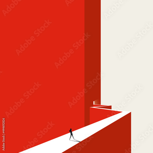 Business, career opportunity or mission, vector concept. Symbol of risk, motivation, success. Minimal illustration.