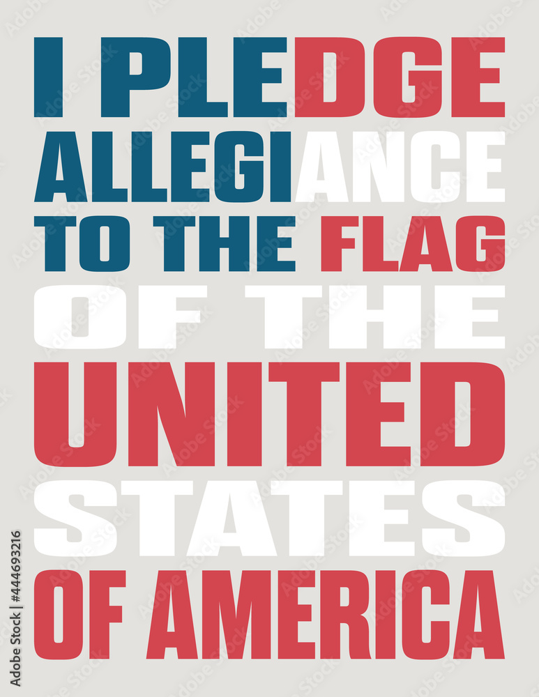 Independence day banner or poster template. American national holiday, creative typography flag.