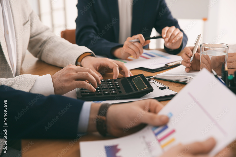 Businesspeople having meeting in office, closeup. Management consulting Businesspeople having meeting in office, closeup. Management consulting