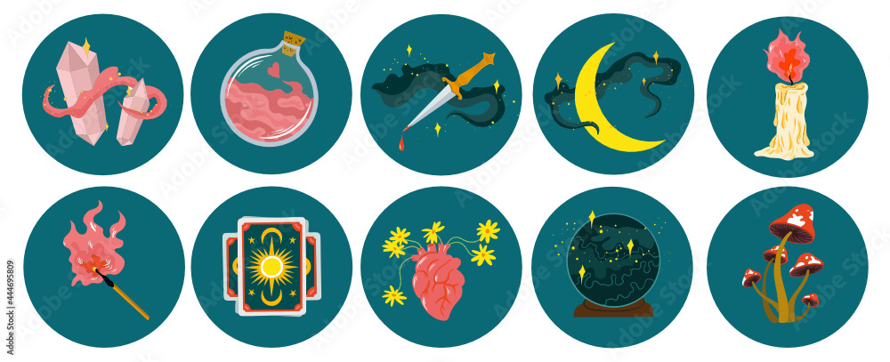 Ten ritual elements connected to Wicca / Witches in circles. Ten ritual elements connected to Wicca / Witches in circles.
