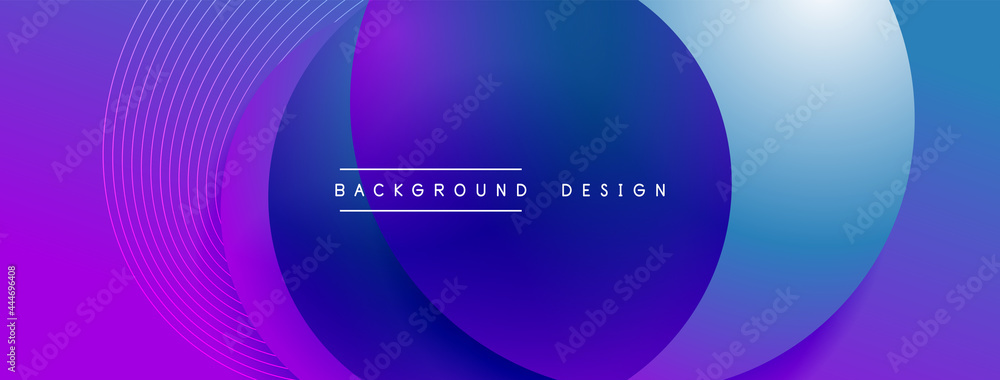 Gradient circles with shadows. Vector techno abstract background. Modern overlapping forms wallpaper background, design template Gradient circles with shadows. Vector techno abstract background. Modern overlapping forms wallpaper background, design template